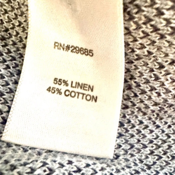 Pendleton Cardigan/Sweater, one button, Sz. Large, Linen/Cotton Blend, Triangle - Picture 4 of 5